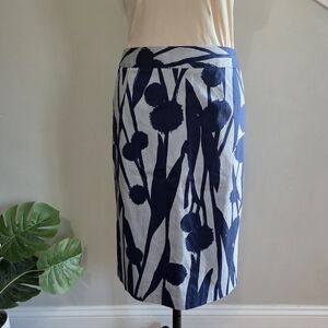 Boden Pencil Skirt Blue Gray Size 4R